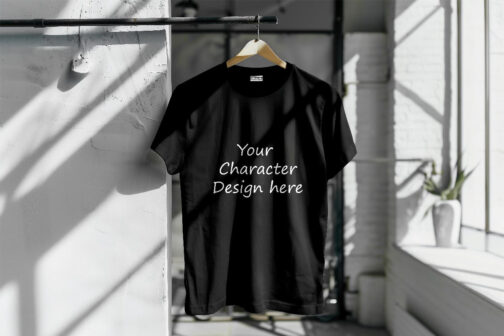 Black Character Design T Shirt