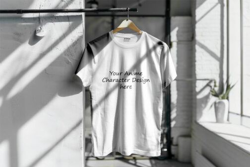 White Anime Design Tshirt